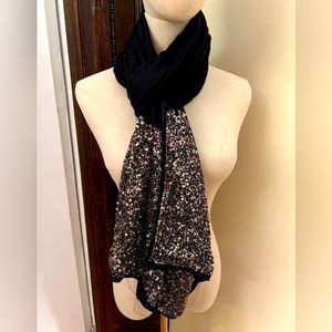 Gorgeous black sequins scarf from Anthropologie. Long, great quality, not worn.